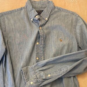 Polo by Ralph Lauren Men's Denim Blue Button Down Shirt